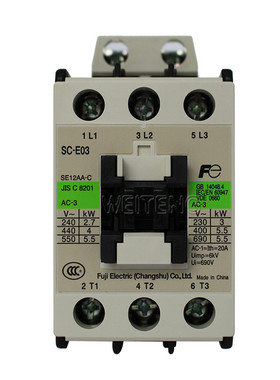 常熟富士 SC-E03 E03P接触器 5.5KW SE12AA-C常开直流电磁继电器