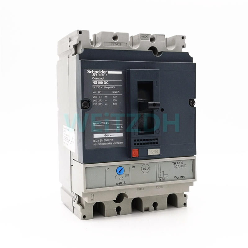 13年老店施耐德NS100DC TM40G 3P直流电发电机电网保护塑壳断路器