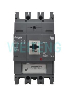 HAGER海格电气 X630-M 塑壳断路器 HMJ630GR 三相总闸H3空气开关