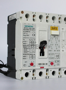西门子3VF3212-1HW41-7KB1 塑壳断路器 4P三相四线 160A 空气开关
