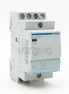 13年老店 hager海格 ESC325P 家用静音3P接触器25A三极ES320 原装