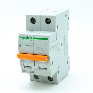 9年老店 施耐德 Domae C63 2P 家用总闸开关Dom11601 小型断路器