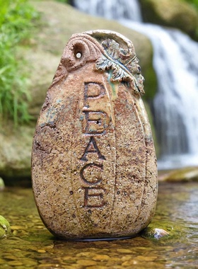 外贸复古陶土万圣节南瓜摆件户外花园庭院民宿农场装饰品杂货造景