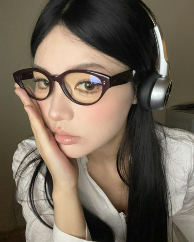 韩版复古长椭圆眼镜配度数