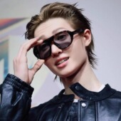 街头时髦连体椭圆墨镜百搭太阳眼镜酷 韩版 404 店MARTIN马丁同款