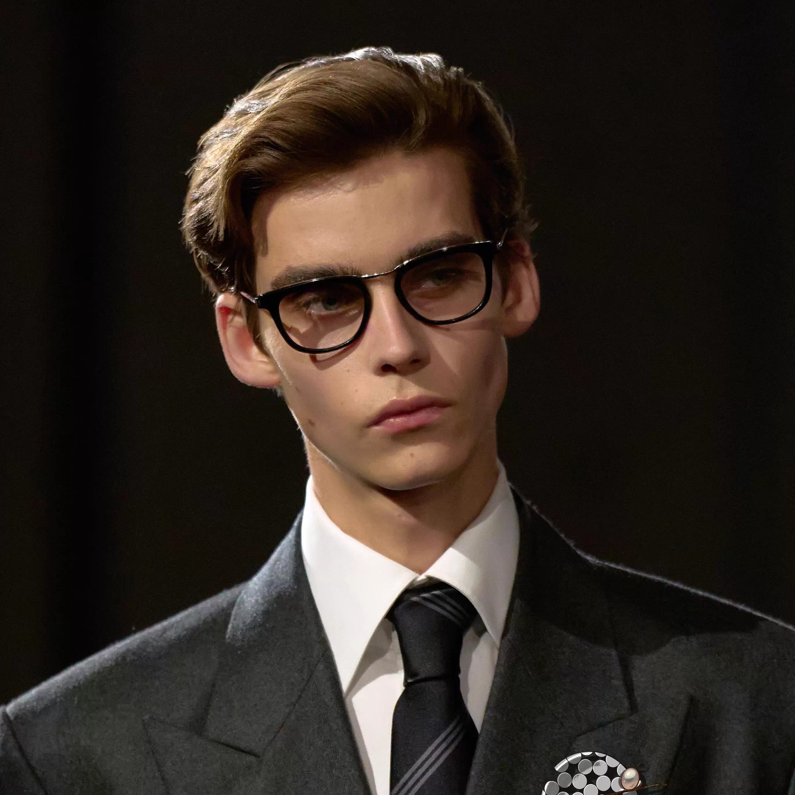 404的店方框板材钛眼镜走秀款高智车银优同款手工近视镜架配度数