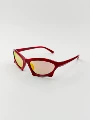 Red Frame Iridescent Lens