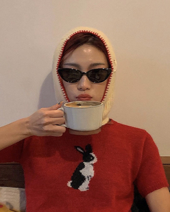 复古小红书猫眼偏光墨镜ins同款 小红书网红凹造型太阳眼镜uv400女