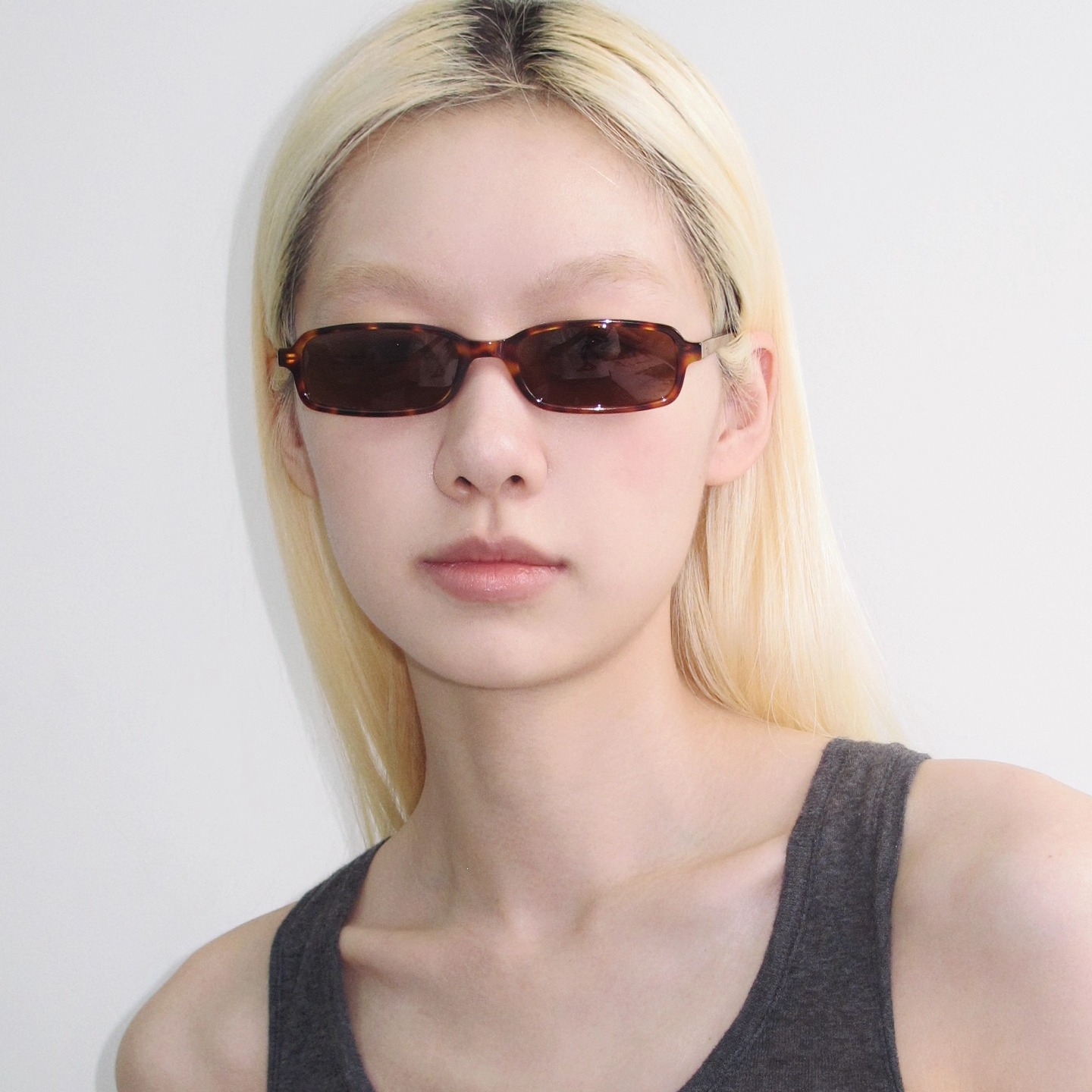 404的店复古小框长方形墨镜板材