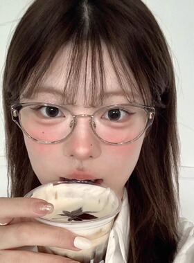 404的店复古三角猫眼显脸小素颜书呆子眼镜TR90材质配度数斯文女