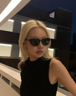 太阳眼镜女 猫眼墨镜显脸小简约时髦ins网红同款 404 店复古通勤款