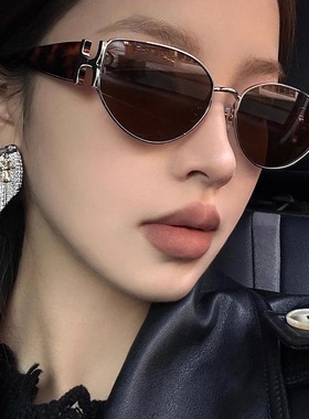 404的店复古金属大框椭圆猫眼