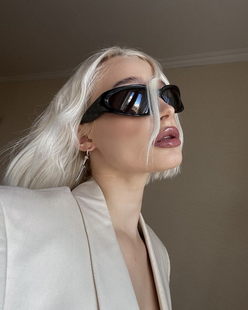 工业风飞行员连体未来b家墨镜小红书网红同款 太阳眼镜ins凹造型女