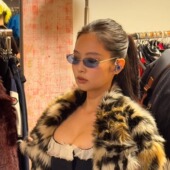 太阳眼镜男女 ins网红Y2K韩版 404 店复古时髦蓝色墨镜Jennie同款