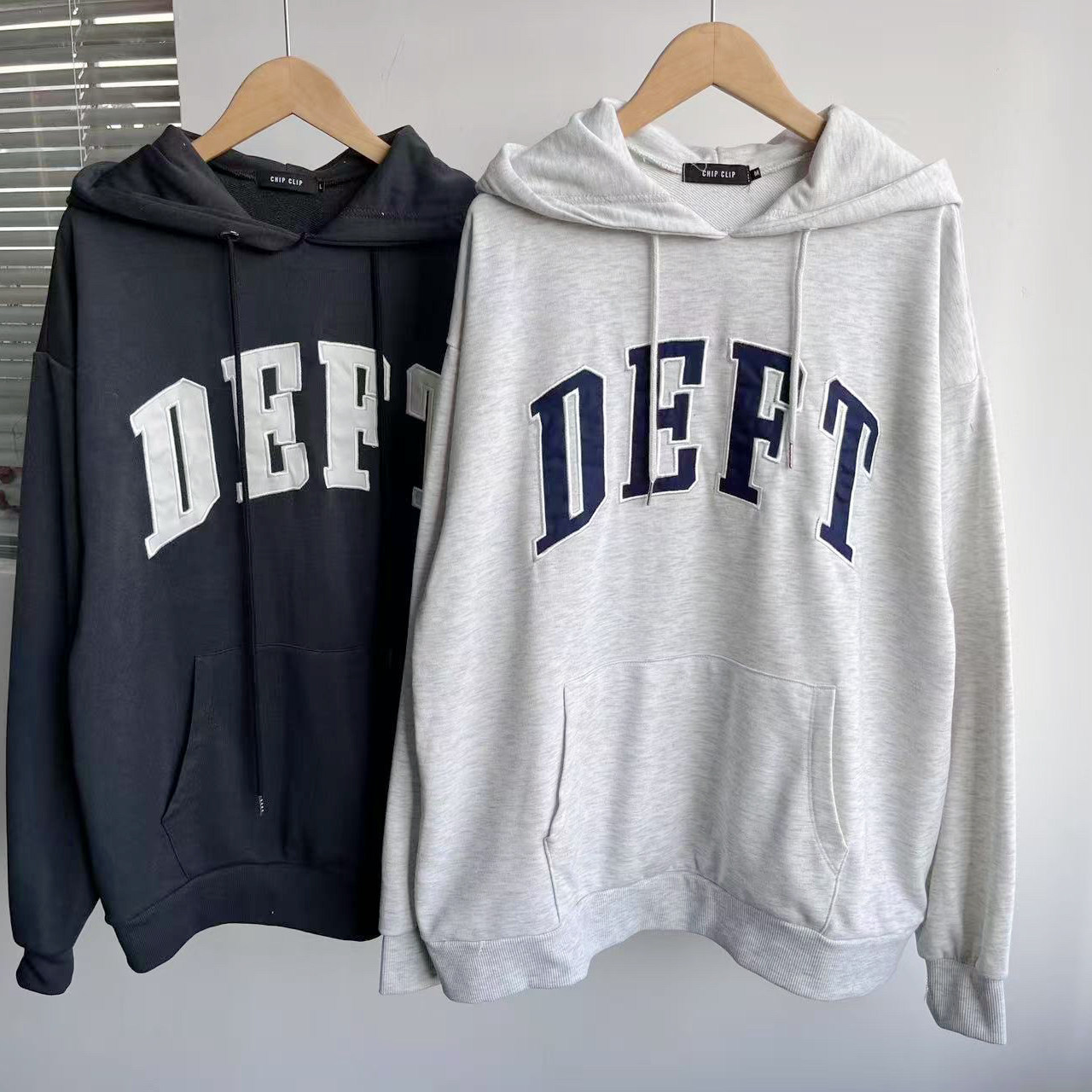 楼6-38春款连帽长袖套头卫衣上衣外套男女同款字母设计宽松D25-3