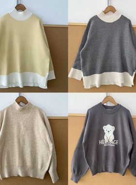 楼6A-55多款韩系针织衫上衣慵懒风套头设计感舒适通勤复古Y25-11