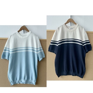 T恤宽松舒适简约显瘦Y26 撞色设计感圆领有弹力短袖 69男士