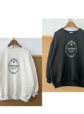 2J-46儿童软糯舒适亲肤简约字母印花时尚洋气圆领套头卫衣H26-1