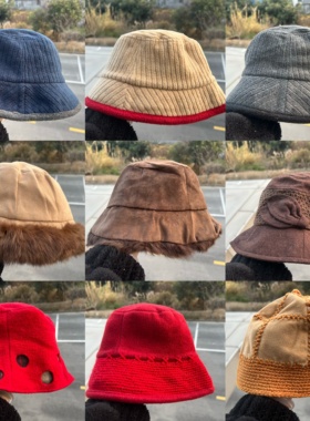 3R-22森系多款式氛围感渔夫帽显脸小保暖气质设计感舒适J25-12