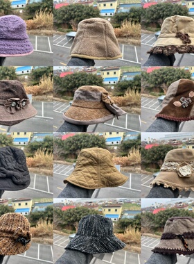 3R-59森系日系复古街头小清新冬季保暖渔夫帽舒适可爱温柔系Y26-1