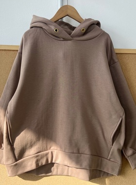 3L-29加绒秋冬款连帽复古街头带口袋日常百搭慵懒风气质卫衣Z26-1