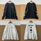 T恤Z26 7春秋圆领字母图案印花设计感日潮慵懒风百搭长袖