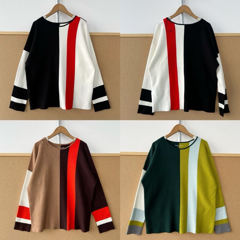 楼6-67质感很好撞色设计感圆领长袖针织衫上衣套头宽松打底Y26-1,女装/女士精品,毛针织衫,淘宝优惠券,粉丝福利购,淘宝优惠卷