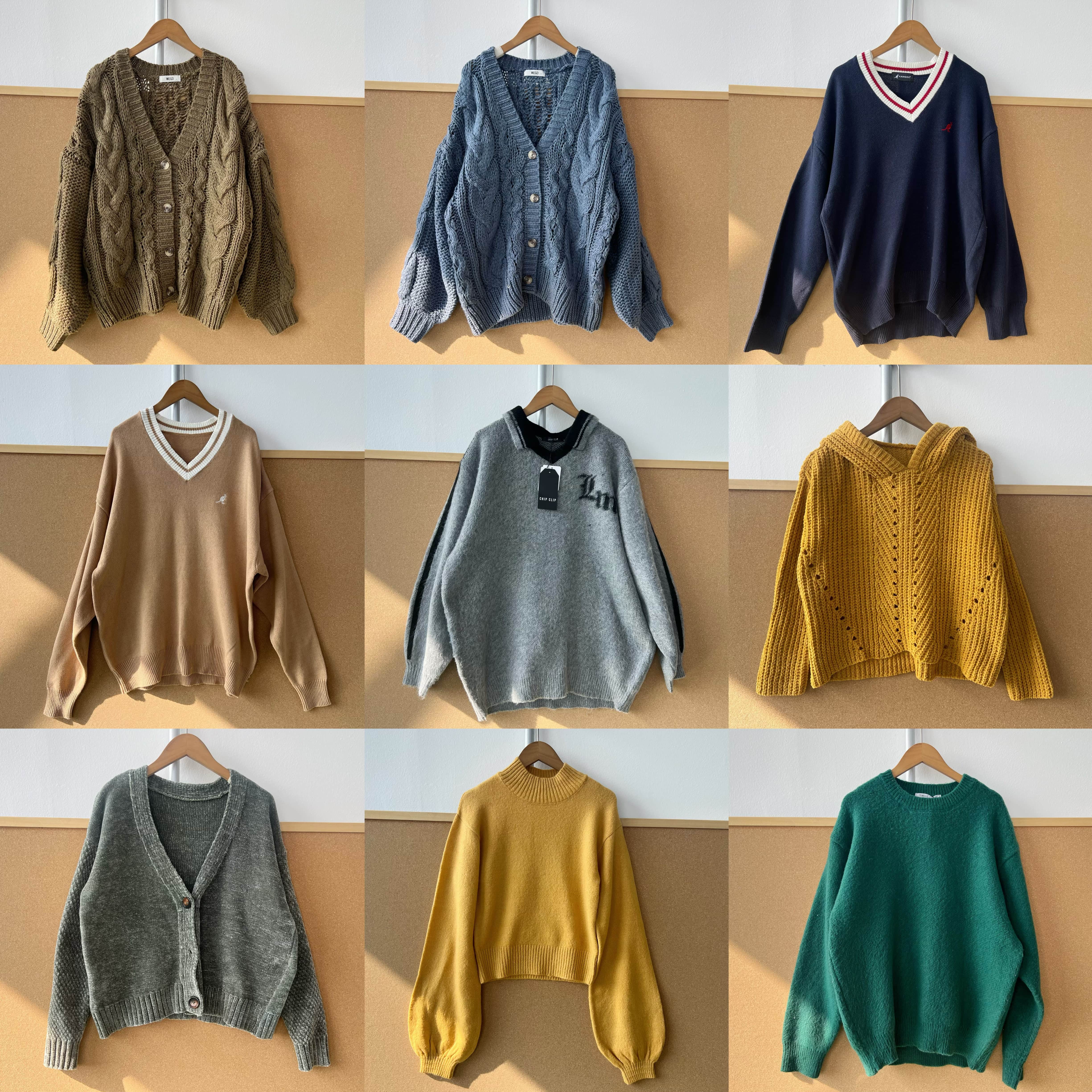 2X1-16毛针织衫合集！复古慵懒风多款式气质设计感长袖上衣J25-11