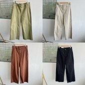 J25 直筒裤 高弹力高腰纯色休闲长裤 1显瘦140斤穿出100斤