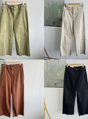 2W-1显瘦140斤穿出100斤！高弹力高腰纯色休闲长裤直筒裤J25-6