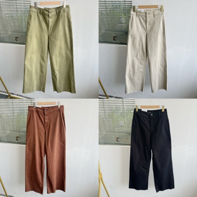 2W-1显瘦140斤穿出100斤！高弹力高腰纯色休闲长裤直筒裤J25-6