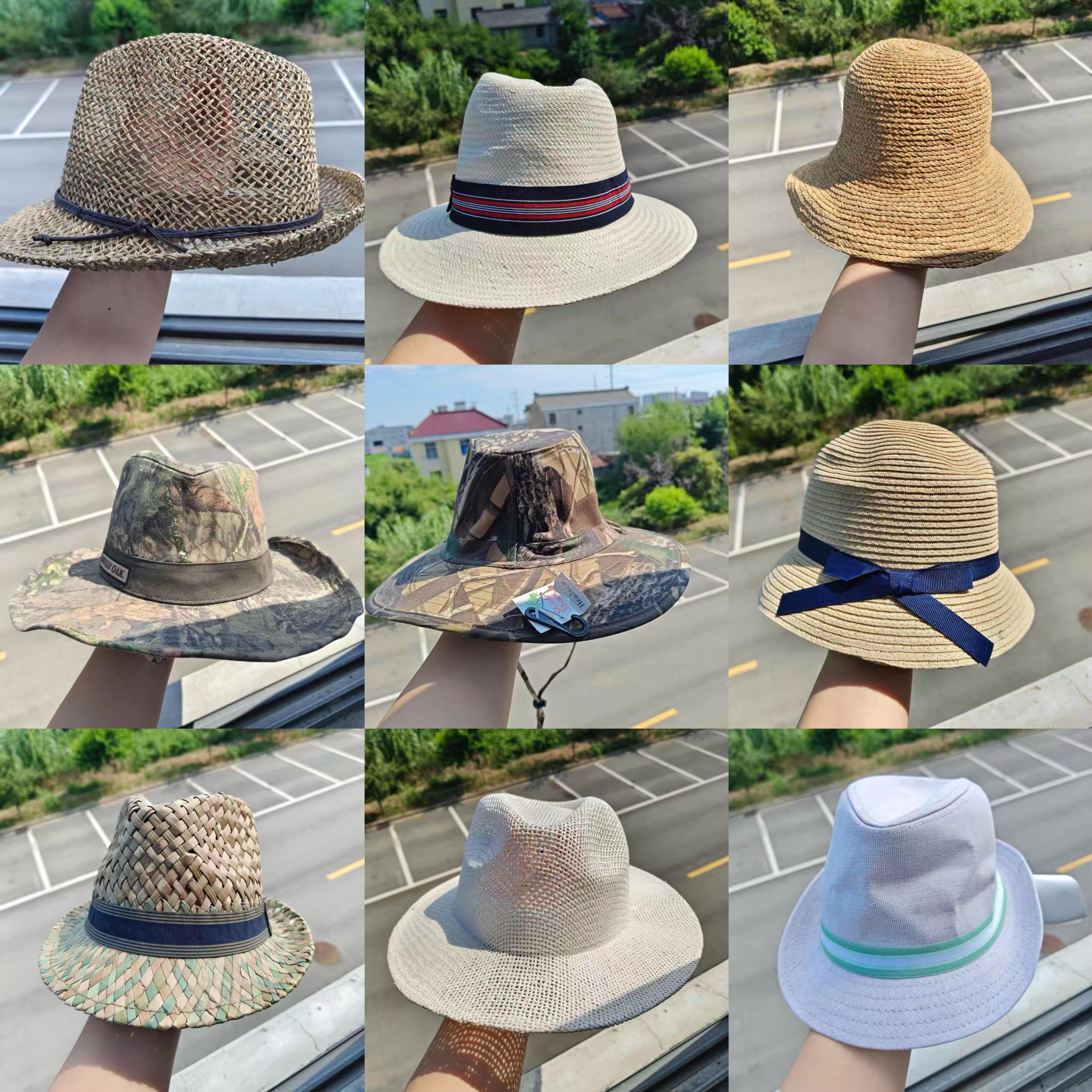 3C-12多种款式防晒遮阳帽户外出行沙滩度假气质休闲百搭J25-7