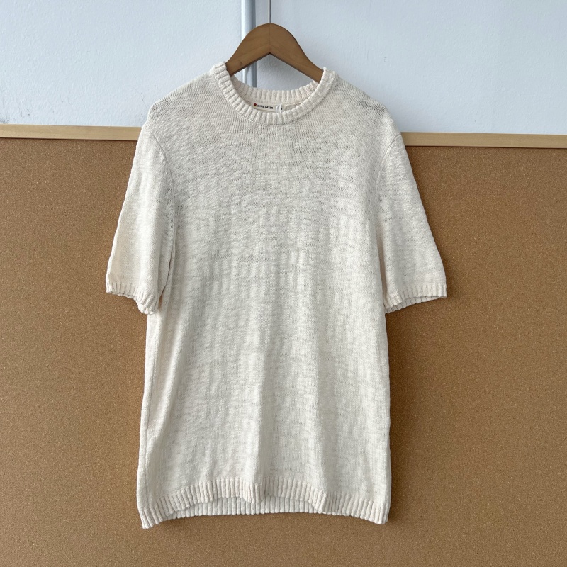 Z4-17短袖圆领针织衫上衣温柔高级感韩系慵懒风显瘦减龄Y25-10