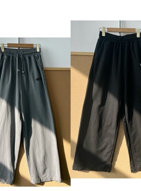 3G-9儿童复古松紧高腰抽绳春秋垂感宽松百搭直筒休闲运动裤Z26-1