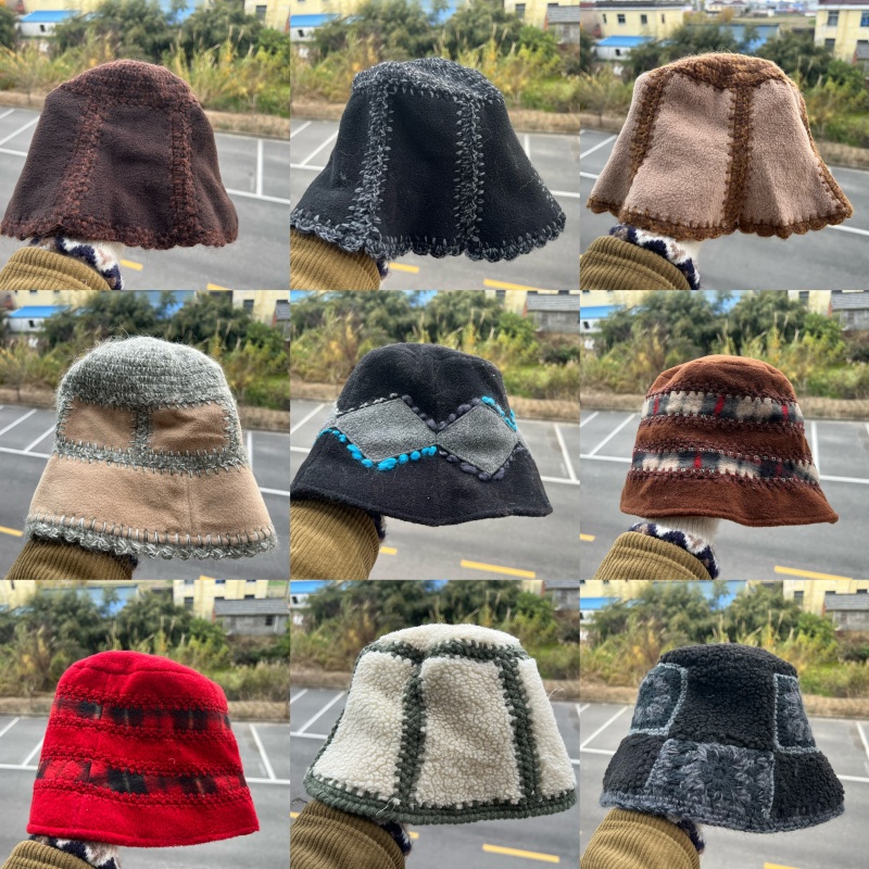 3S-21多款日潮森系保暖氛围感显脸小甜美设计感渔夫帽盆帽Y25-12