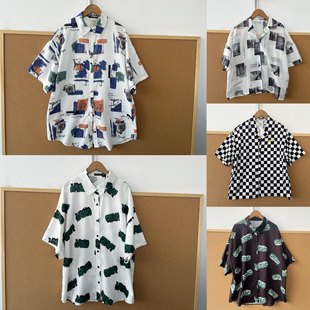 楼1A-44多款式衬衫合集！复古港风个性设计感街头风上衣J25-11