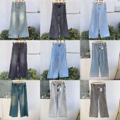 微瑕春夏季 潮流显瘦直筒复古设计感Y1 简约百搭时尚 时尚 宽松牛仔裤