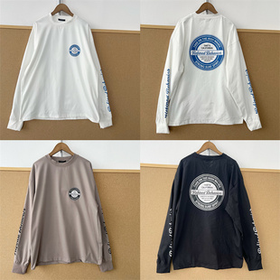 慵懒风舒适内搭落肩圆领上衣J26 92速干衣字母印花长袖 2B1