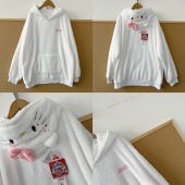 2Q1 68卡通刺绣连帽家居服秋冬保暖软糯舒适活力减龄睡衣J26