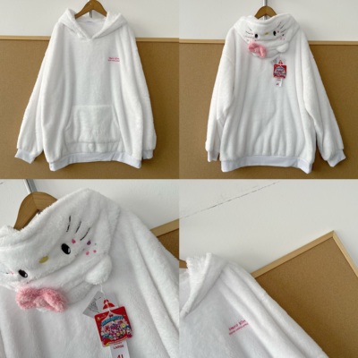 2Q1-68卡通刺绣连帽家居服秋冬保暖软糯舒适活力减龄睡衣J26-1