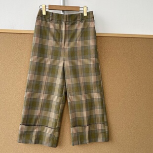 A3-171高货!复古格子高腰宽松显瘦设计通勤简约百搭慵懒风Y26-2