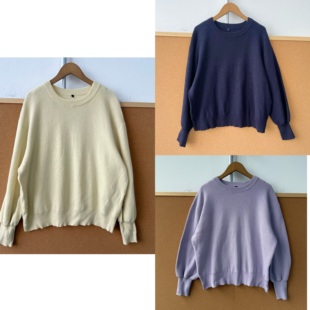 2L1-55韩版显白高弹力人造丝治愈系气质日常百搭简约风毛衣Z25-10