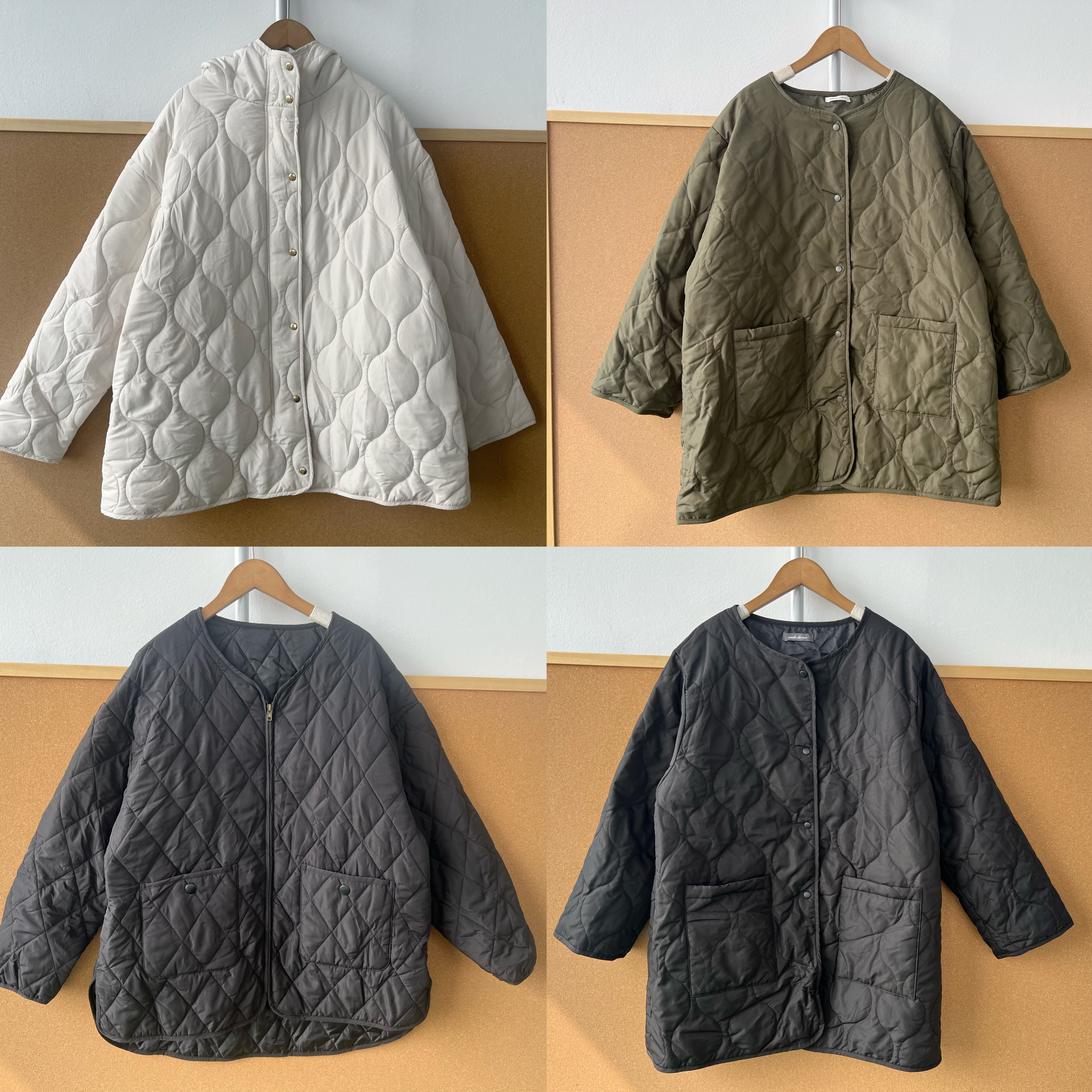 南5-33冬款纯色简约保暖连帽绗缝棉压工艺宽松百搭女士棉服Z25-10