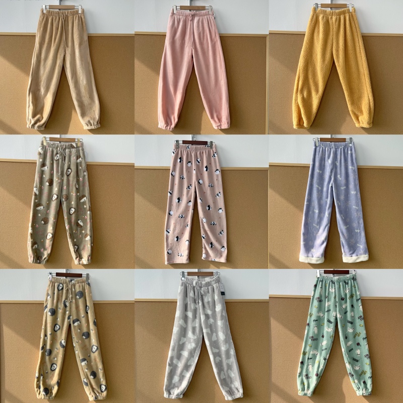 2Y1-37女士睡裤合集！多款加绒图案印花设计感保暖家居睡裤Z25-11