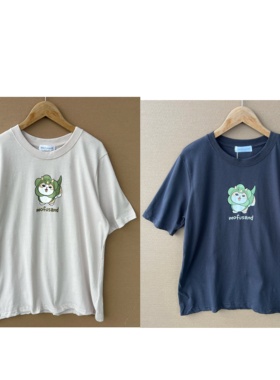 2B1-58鲨鱼猫可爱刺绣印花短袖T恤日系圆领百搭减龄休闲上衣J25-8