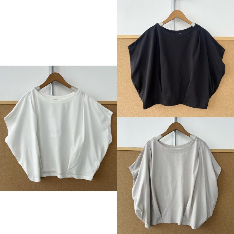 3G-15夏季圆领蝙蝠袖宽松上衣纯色百搭慵懒风套头上衣设计感Y26-1,女装/女士精品,T恤,淘宝优惠券,粉丝福利购,淘宝优惠卷