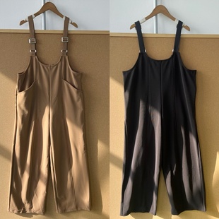 显瘦垂感减龄宽松高级松弛感背带Y25 连体长裤 73文艺范韩版