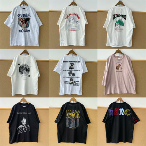 2B1-48复古乐队卡通小熊怪兽印花短袖合集！男女同款上衣T26-6