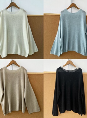 R2-47纯绵羊毛！圆领微透亮片简约百搭高级感纯欲温柔上衣Z25-11