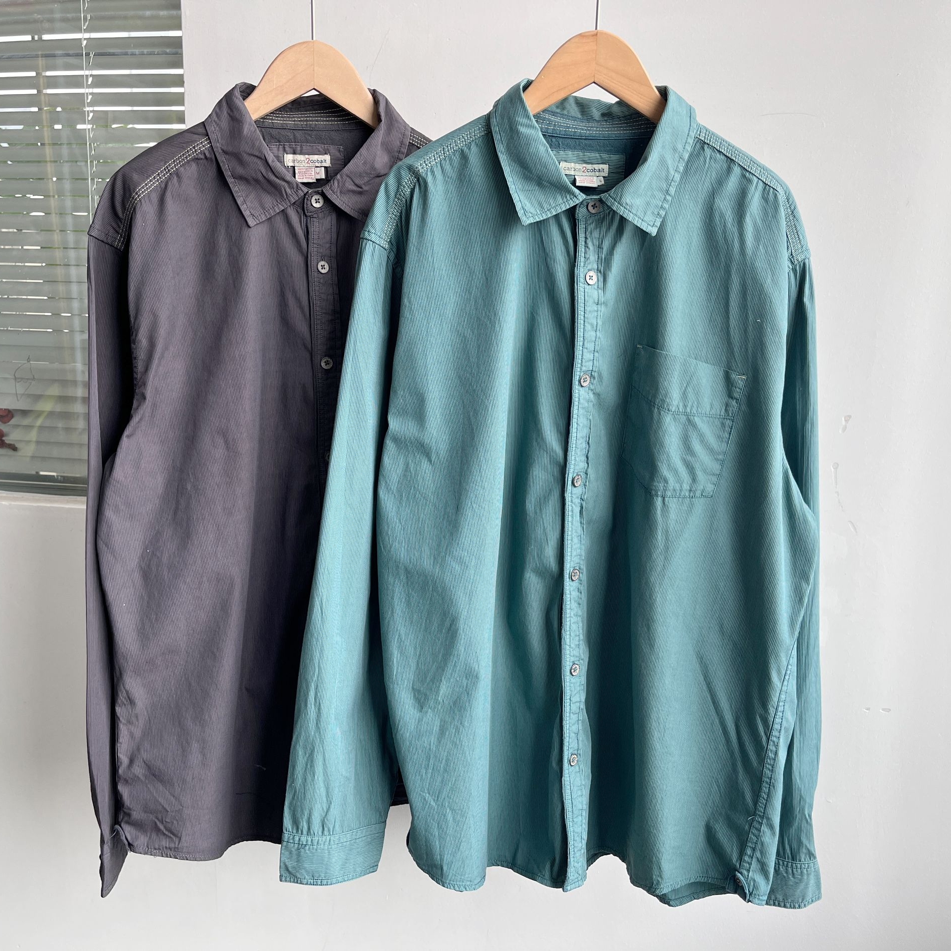 F1-142春秋日系男装简约休闲宽松纯色百搭修身舒适长袖衬衫H25-2